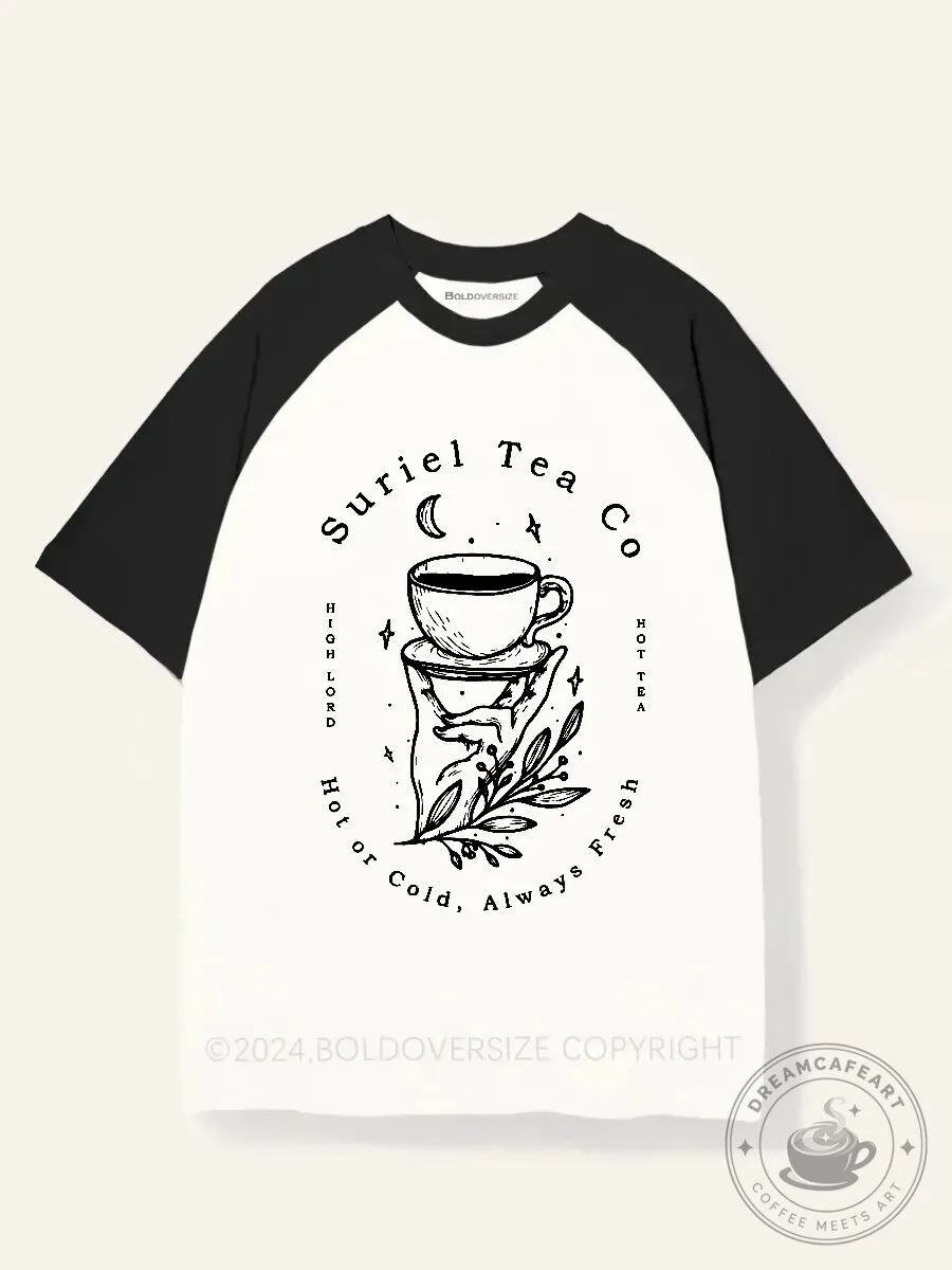 Suriel Tea Company Hot or Cold Always Fresh Raglan T-Shirt