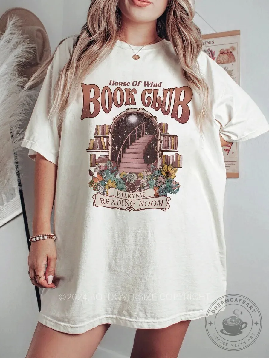 House Of Wind Book Club Valkyrie Reading Room Vintage Graphic T-Shirt