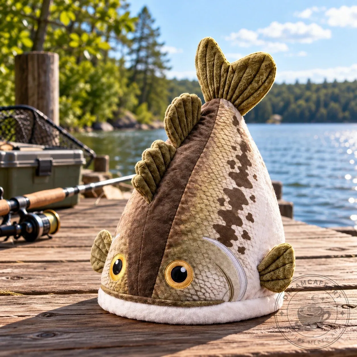 Bucketmouth Bass Fish Plush Hat – Funny Fishing Gift Limited Edition 2026 product image showing design and details